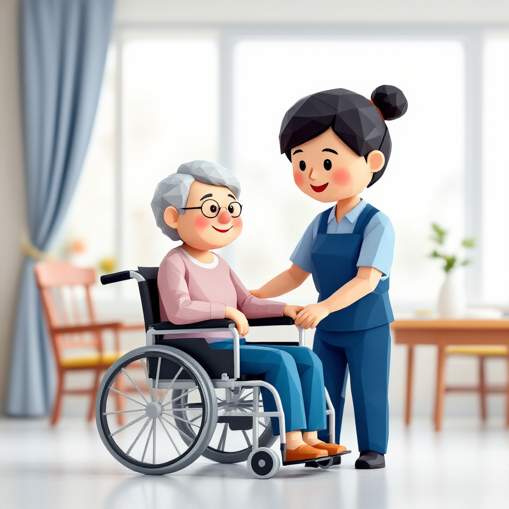 介護職員(未経験・初任者研修)のキャラクターイラスト